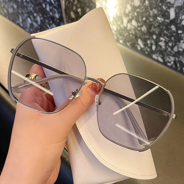 Women's large square sunglasses with high-quality metal frame Kalsten