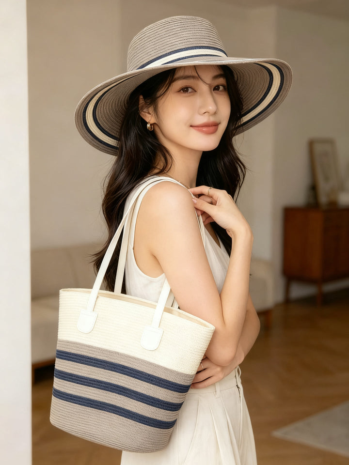 Beach bag with colorful stripes Kalsten