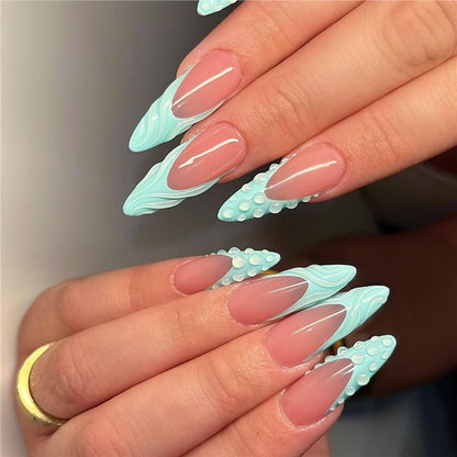 Artistic 3D Press-On Nail Extensions Acalora