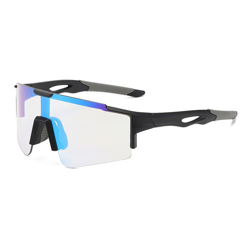 Unisex nan sporty polarizing bike sunglasses with a one-piece visor and non-slip temples Kalsten