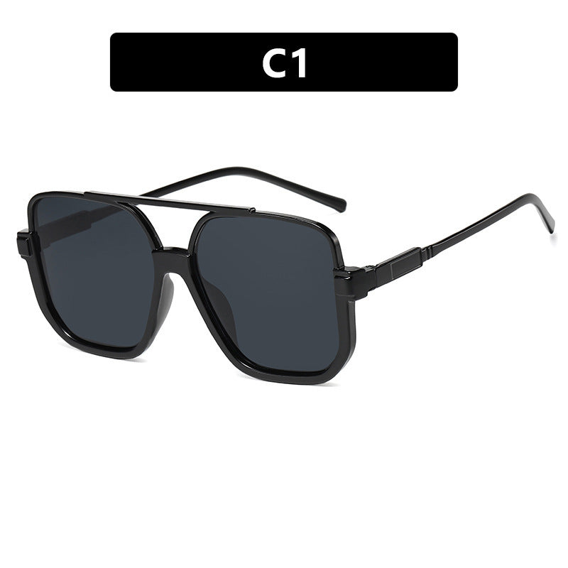 Women's trendy square sunglasses with transparent frame Kalsten