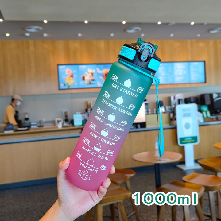 Ladies motivating water bottle with time markings Kalsten