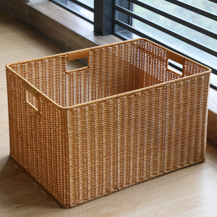 Woven Storage Basket with Ergonomic Handles Kalsten