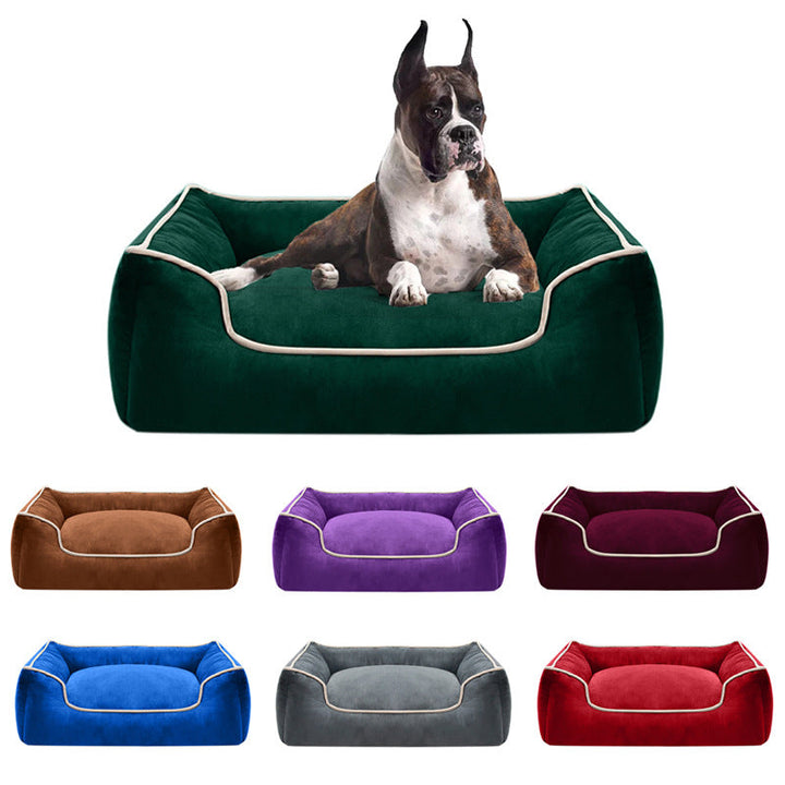 Cozy Velvet Dog Bed