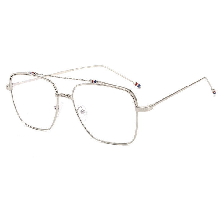 Ladies trendy curved glasses with narrow metal frame Kalsten