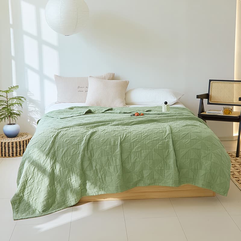 Summer Cooling Breathable Textured Pure Cotton Gauze Blanket | Kalsten