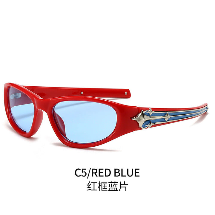 Women's sporty sunglasses in a modern design with a stylish metal frame Kalsten