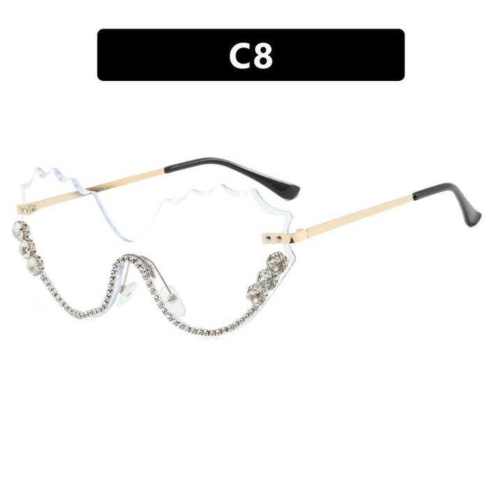 Women's extravagant sunglasses with sparkling accent and unique design Kalsten