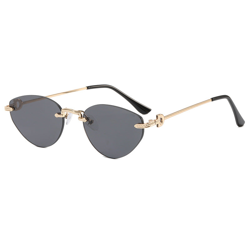Women Futuristic Half-Frame Sunglasses Kalsten