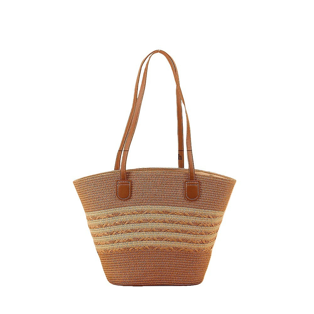 Fan bag with faux leather carrying handles Kalsten
