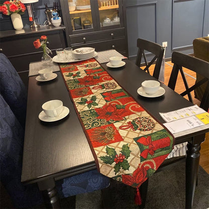 Festive Holiday-Themed Table Runner