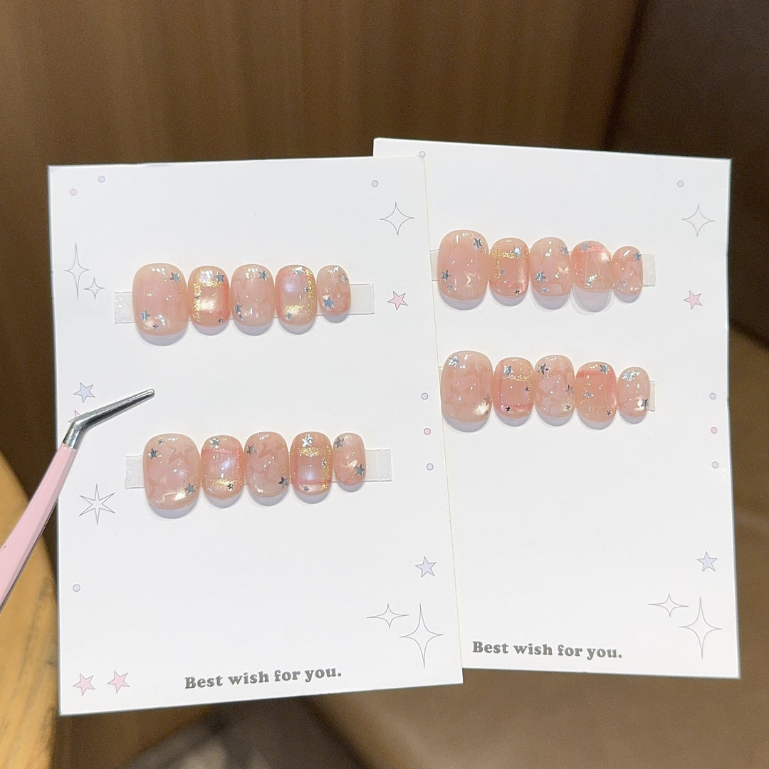 Glamorous artificial nail tips with star design Kalsten