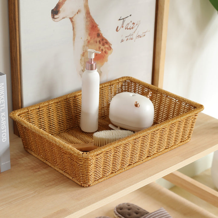 Handwoven Rectangular Storage Basket Kalsten