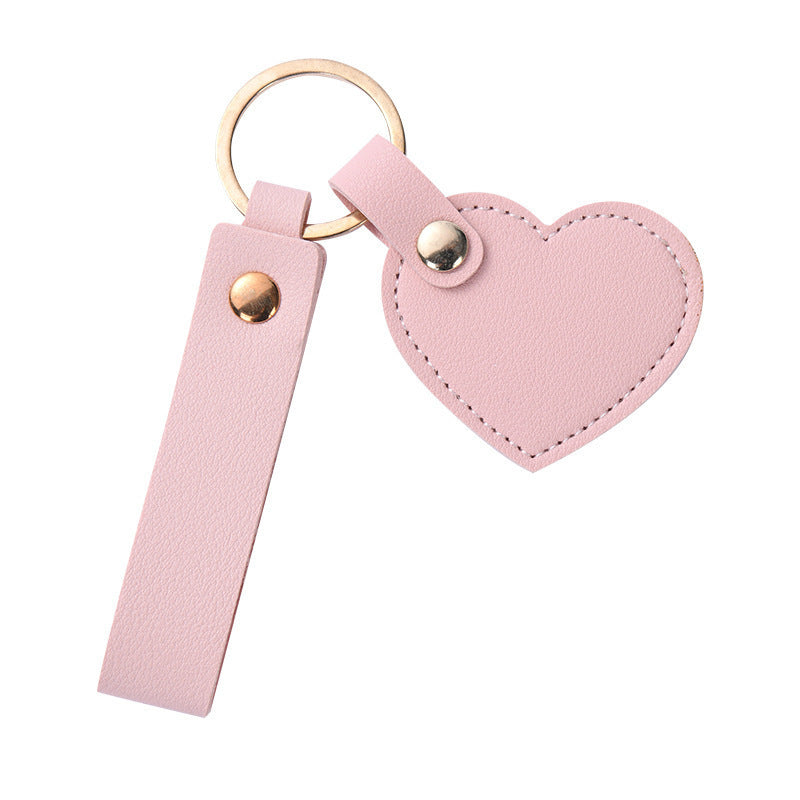 Women Keychain Kalsten  Heart Shape Made of High-Quality Artificial Leather