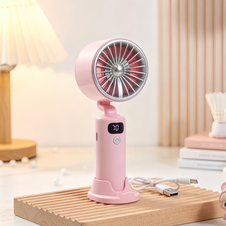 Women's Portable Table Fan with Digital Speed Display Kalsten
