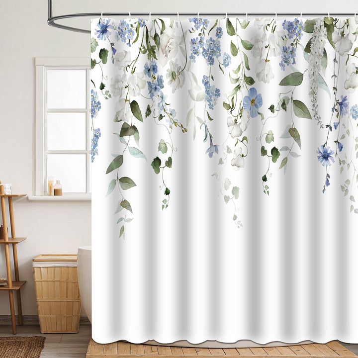 Floral Patterned Bathroom Shower Curtain Kalsten