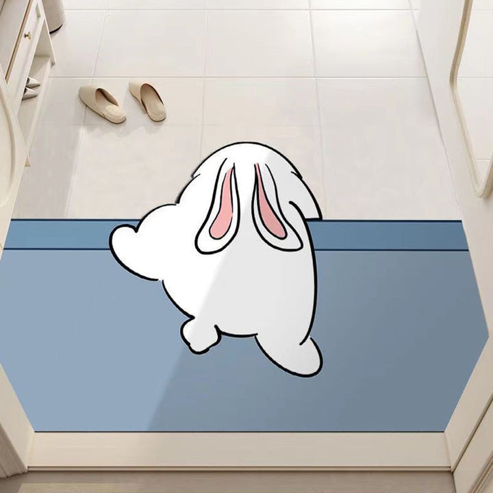 Cartoon Bunny Themed Entrance Mat