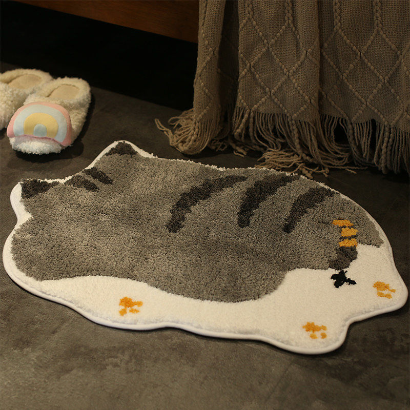 Cartoon Cat-Shaped Bath Mat Kalsten