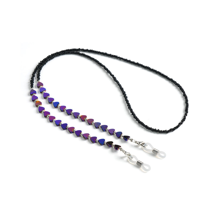 Heart-Shaped Beaded Eyewear Chain kalsten