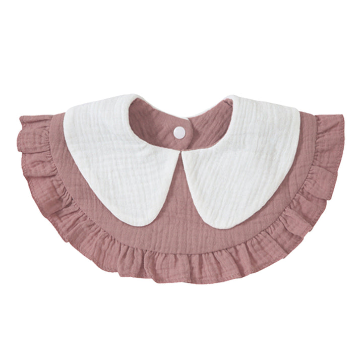 Ruffled Muslin Baby Bib kalsten