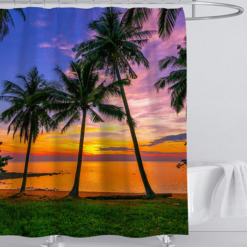 Beach-Themed Shower Curtain Kalsten
