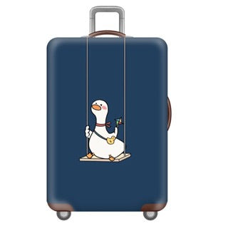 Unisex hard shell trolley with cute duck design, lightweight cabin-friendly luggage with telescopic handle and interior organization Kalsten