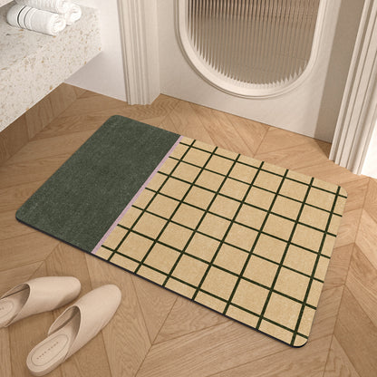 Geometric Pattern Soft Bath Mat Acalora
