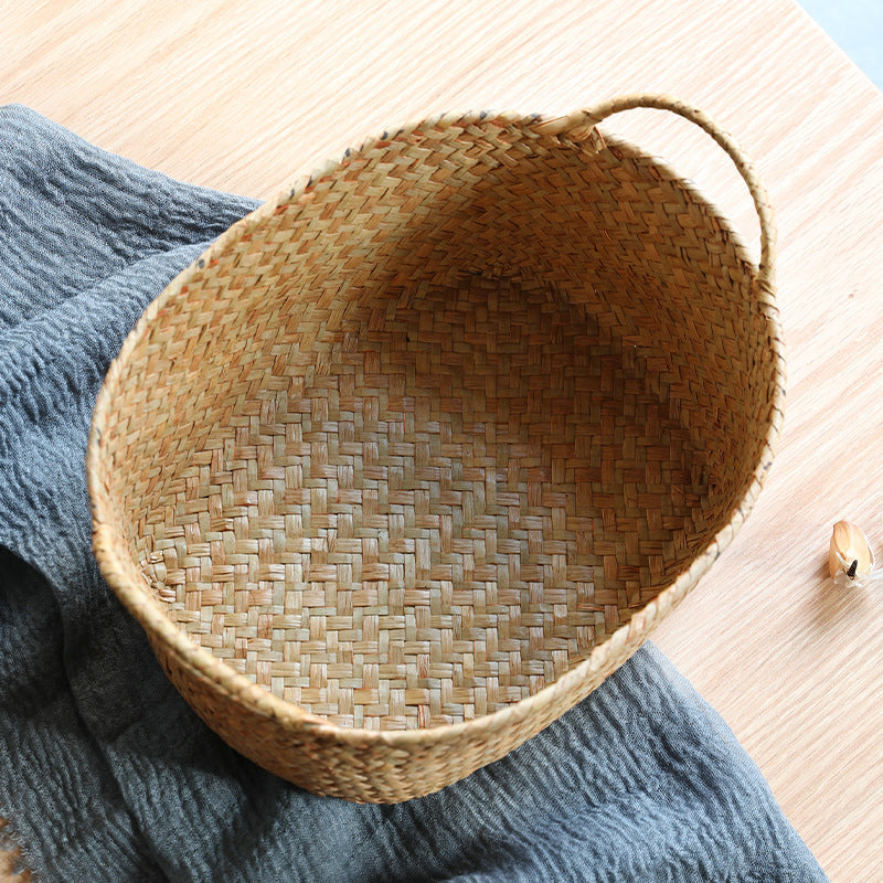 Unisex Braided Storage Basket with Ergonomic Handles Kalsten