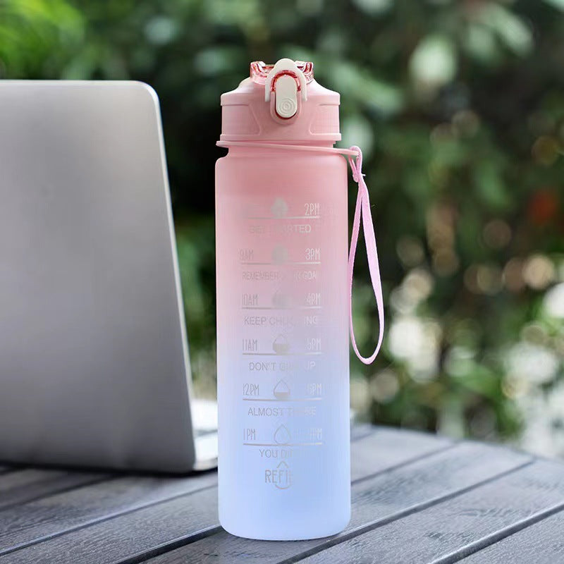 Women's Motivational Water Bottle with Time Markers Kalsten