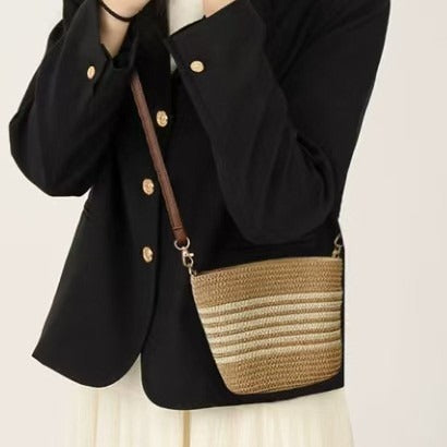 Trendy Summer Handbag Made of Woven Material Kalsten
