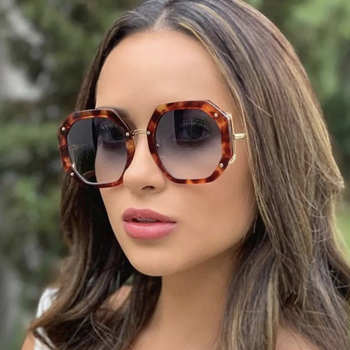 Ladies stylish octagonal sunglasses with UV protection and elegant frame Kalsten