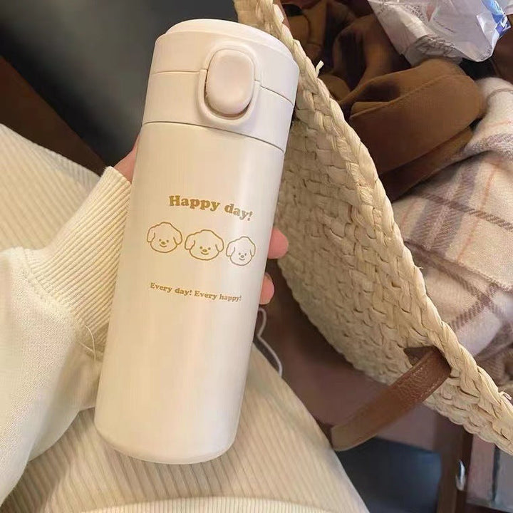 Women Insulated Water Bottle with Cute Bear Design Kalsten