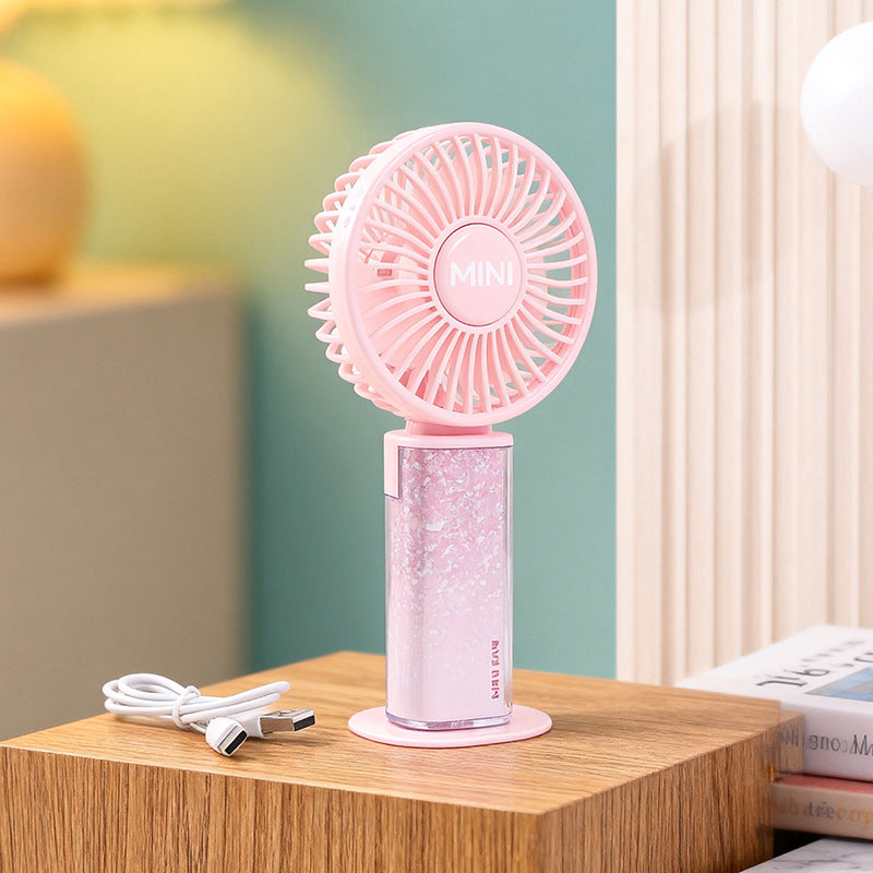 Women's Portable Hand Fan with Flexible Tilt and USB Charging Kalsten