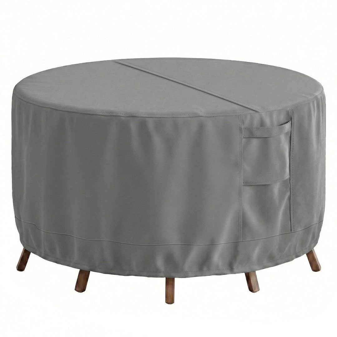Protective cover for round garden tables with breathable material Kalsten