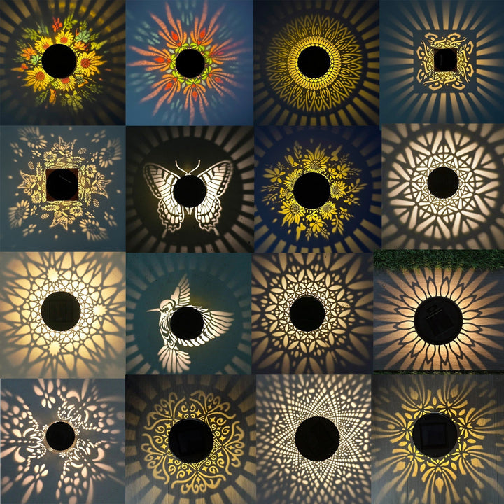 Decorative Solar RGB Mandala Projection Wall And Stake Garden Light Kalsten