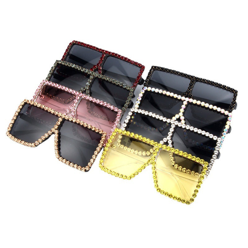 Women's oversized sunglasses with sparkly crystal frame Kalsten