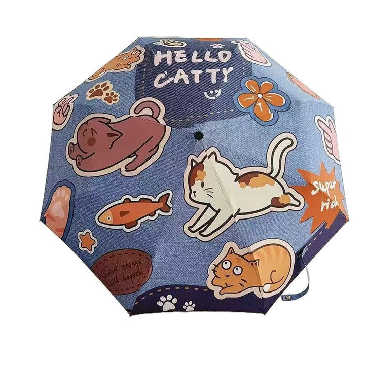 Ladies Folding Umbrella with Cute Dog Designs Kalsten