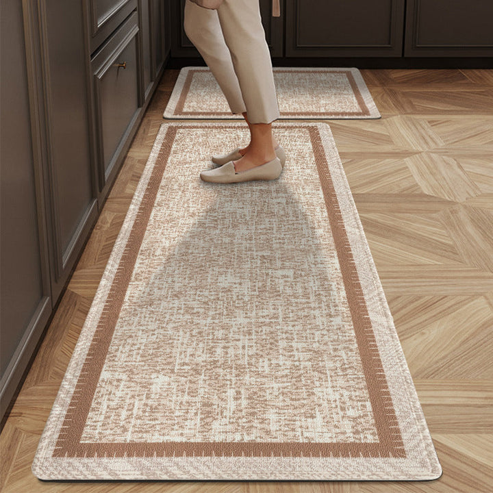 Floral Border Kitchen Runner Mat