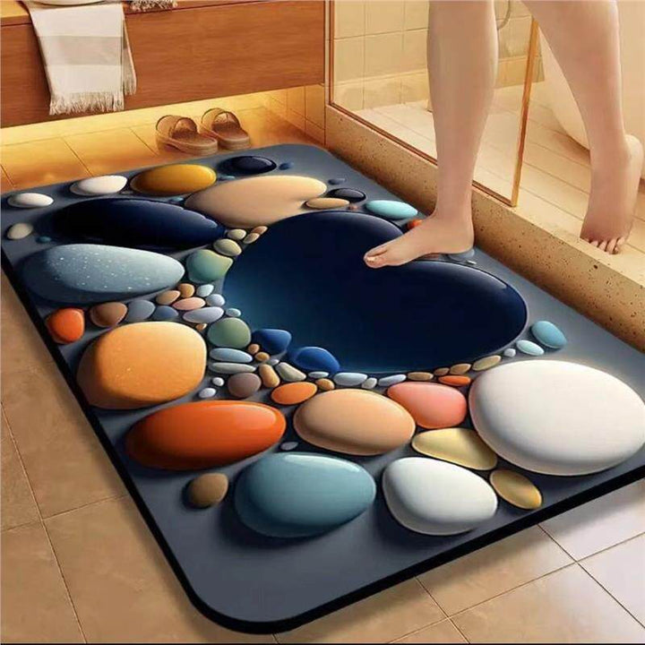 Natural Stone Patterned Bath Mat Kalsten