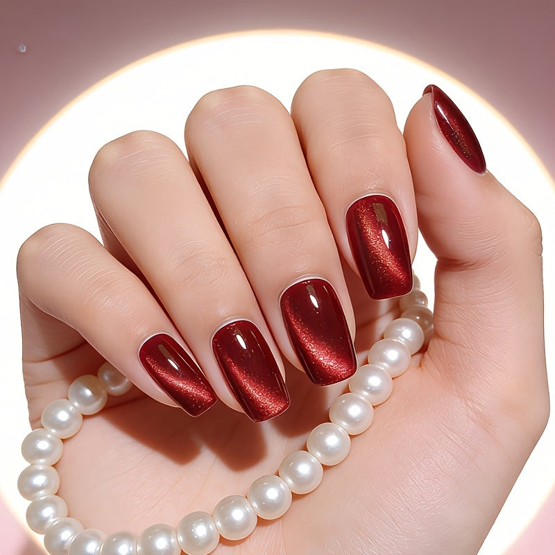 Glossy Metallic Press-On Nail Set Kalsten