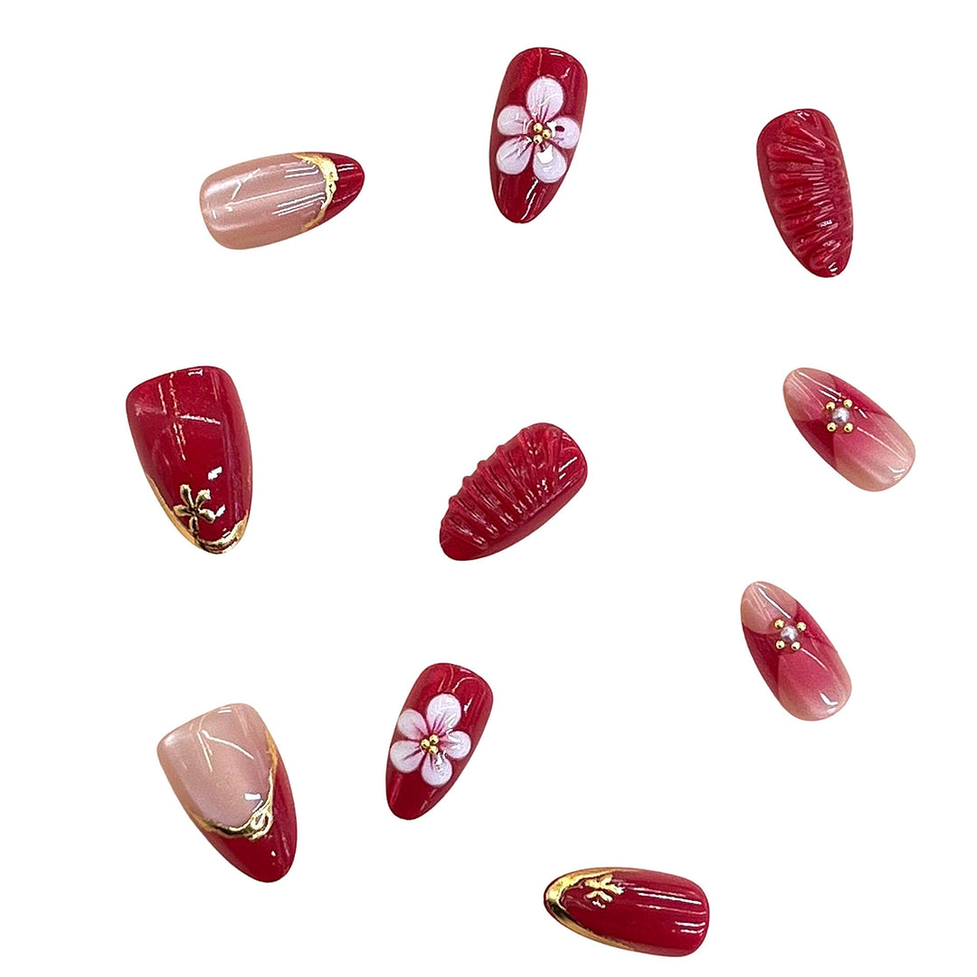 Artistic Cherry Blossom Design Press-On Nails Kalsten