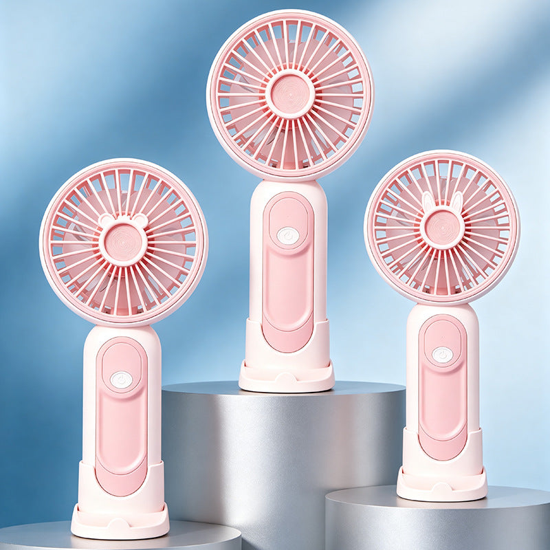 Unisex compact USB handheld fan with removable stand and quiet motor Kalsten