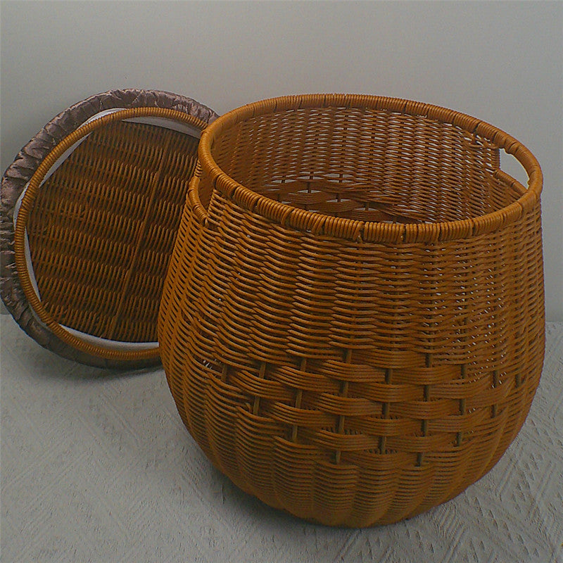 Cushioned Woven Storage Ottoman Kalsten