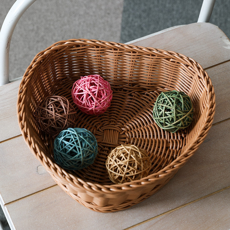 Heart-Shaped Woven Storage Basket Kalsten