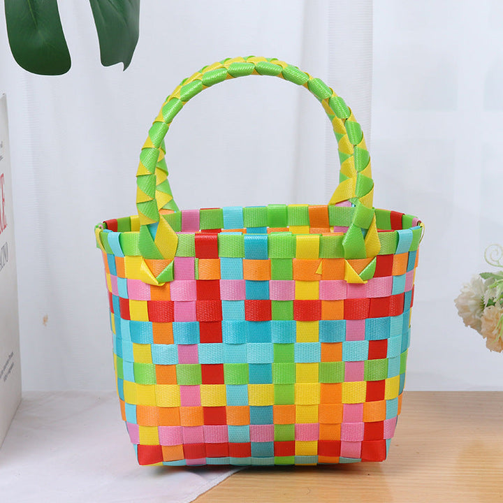 Colorful woven shopping bag Kalsten