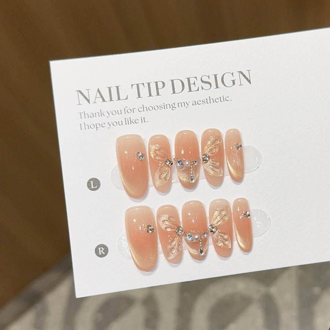 Artificial nail tips with elegant floral details Kalsten