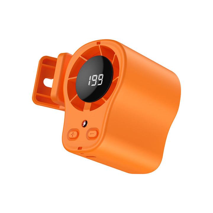 Unisex nan compact rechargeable clip-on waist cooling fan with LED display and adjustable multi-speed Kalsten