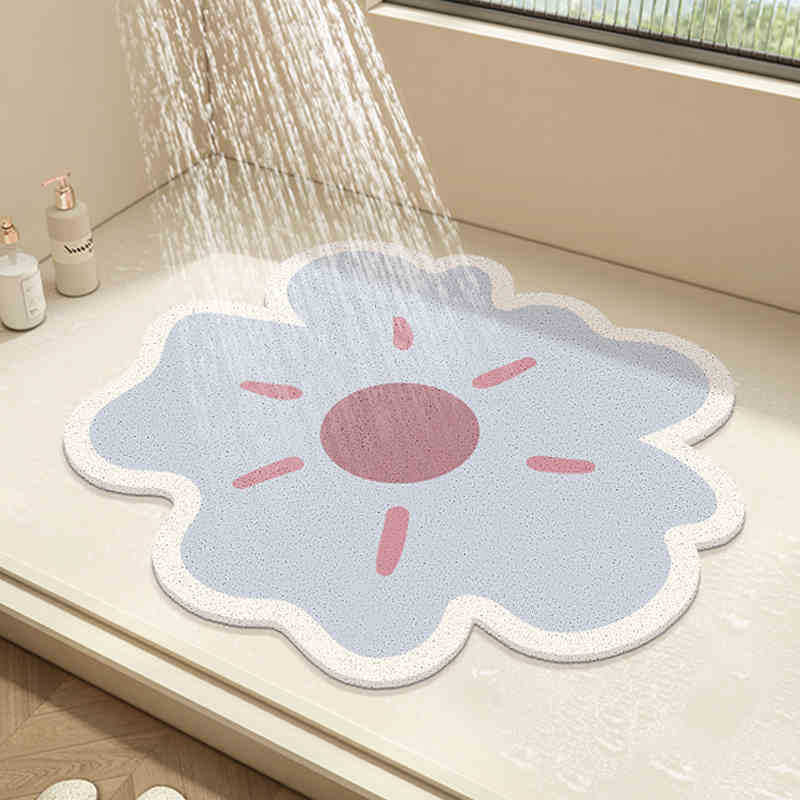 Floral Design Bath Mat Kalsten