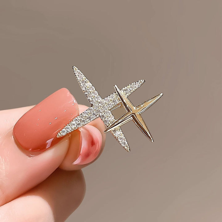 Glamorous brooch with sparkling rhinestones Kalsten