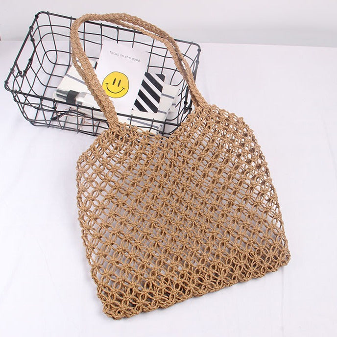 Structured Rattan Tote Bag Kalsten